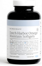 Big Bold Health Dutch Harbor Omega Maintain Softgels - Premium Alaskan Cod Liver Oil (120 Count) - Sustainably Sourced Omega-3 Supplement with EPA, DHA, DPA - Natural Vitamins A & D - MSC Certified