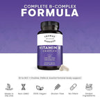Thomas' all-natural Remedies Vitamin B Complex with Choline, PABA & Inositol, Supports Energy Metabolism, Clarity & Nerve Support, Hair Skin Nails Vitamins, Made in USA, 60 Vegan Capsules