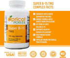 Apricot Power Super B-15 Non Toxic Pangamic Acid - Health Oxygen Levels & Energy - 100 Veg Caps