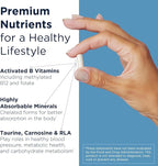 Designs for Health Metabolic Synergy - Multivitamin and Mineral Supplement with Chromium, Zinc, Selenium, R-Lipoic Acid, Vitamins + More (360 Capsules)