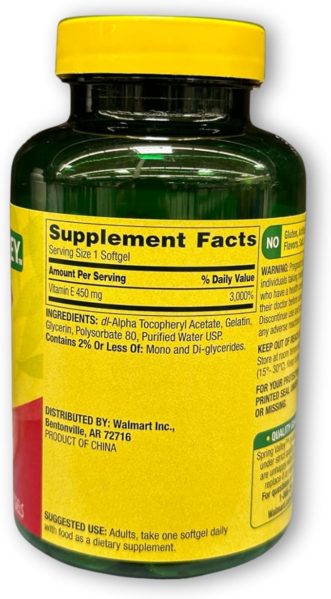 Vitamin E- 1000 iu softgels 100ct (Pack of 1), Boxed by Fusion Shop Store