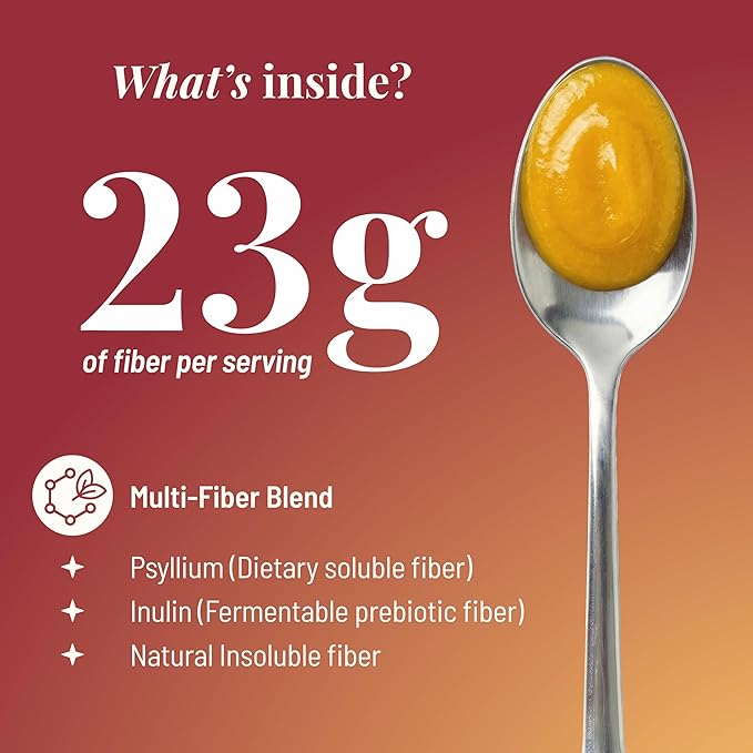 High Dietary Fiber Prebiotic Gel Formula — 100% Natural & Clean Label — Plant-Based Psyllium Husk & Inulin Complex — Keto Friendly, Vegan, No Added Sugar — Mango&Pineapple, 16 oz