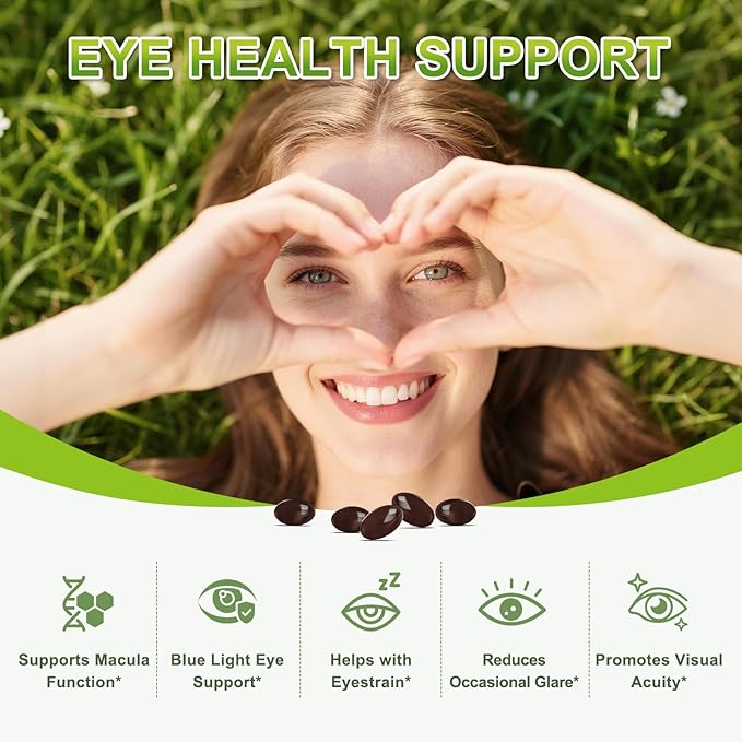 Lutein and Zeaxanthin Supplement - Eye Vitamins 300 Softgels, 20mg Lutein & 4mg Zeaxanthin with Vitamins C, E, Zinc, Copper for Blue Light Protection, Eye Health Support, 10 Months Supply