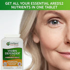 Vision Defender AMD AREDS2 Eye Vitamins – Exact AREDS 2 Formula with Lutein & Zeaxanthin, Vitamins C & E, Zinc 25 mg & Copper – Once Daily Vegan Eye Health Supplement, 90 Tablets