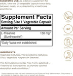 Solgar L-Theanine 150 mg - 60 Vegetable Capsules - Promotes Relaxation - Non-GMO, Vegan, Kosher & Gluten Free - 60 Servings