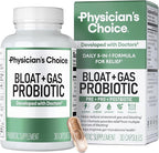 Physician's CHOICE Bloat & Gas Probiotic 5-in-1 Proactive Support + Daily Relief - Digestion & Gut Health- Herbals, Digestive Enzymes, Post & Prebiotics - Gas Relief for Adults - Women & Men - 30ct