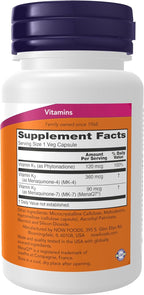 NOW Foods Supplements, MK-7 Plus with K1 & MK-4, Supports Bone Health*, 90 Veg Capsules