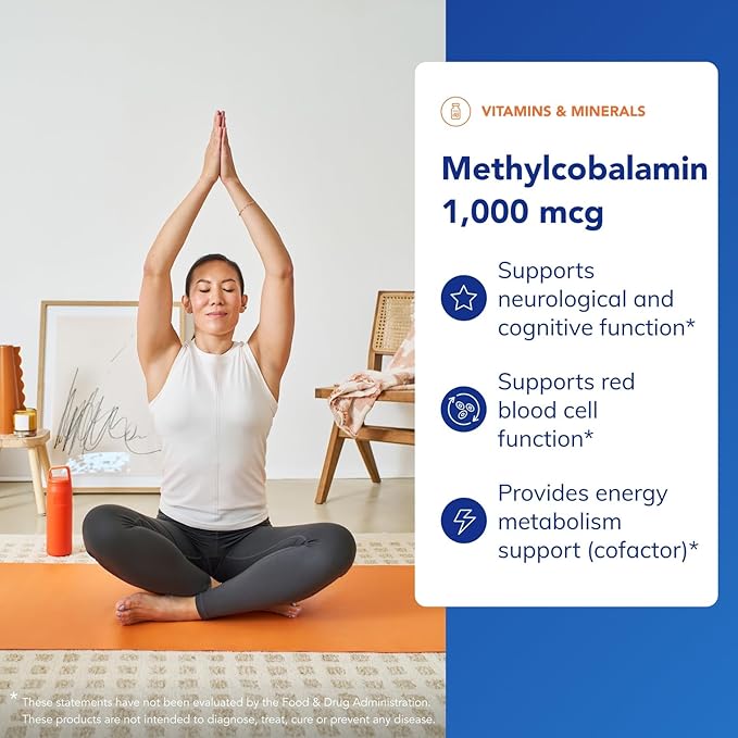 Pure Encapsulations Methylcobalamin 1,000 mcg - Vitamin B12 Supplement to Support Memory & Nerve Health - Premium Vitamin B12 Capsules - 60 Capsules
