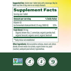 MegaFood Vitamin D3 1000 IU (25 mcg) - Vitamin D Supplements with Real Food, Immune Support, Supports Bones, Teeth & Muscles, Vegetarian, Gluten-Free, Non-GMO, Kosher – 90 Tablets, 90 Servings
