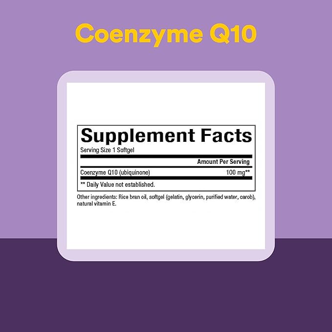 Natural Factors Coenzyme Q10 - Antioxidant Support Supplement Supports Cellular Energy Production - Better Absorption Aids Healthy Heart Function - 100 mg, 60 Softgels (60 Servings)
