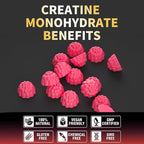 Creatine Monohydrate Gummies for Men & Women-5g of Creatine Monohydrate per Serving - Sugar Free,Vegan, Peach Flavor, 120 Count