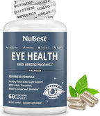 NuBest AREDS 2 Eye Vitamins with Beta Carotene Carrot Powder, 20mg Lutein, 4mg Zeaxanthin, Bilberry, Grape Seed, BioPerine, B-Complex, Multivitamin for Eye Health | Pack 2