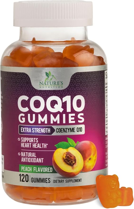 CoQ10 Gummies 100mg Per Serving - 3X Strength, High Absorption, Antioxidant Supplement for Heart Health Support & Energy Production, Ultra Coenzyme Q10 Vitamins, Coq 10 Supplements - 120 Gummies