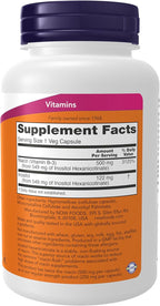 NOW Foods Supplements, Niacin (Vitamin B-3) 500 mg, Flush-Free, Double Strength, Nutritional Health, 90 Veg Capsules