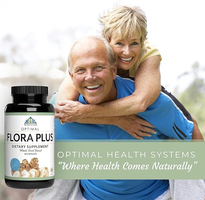 Optimal Health Systems Flora Plus | Ultimate Intestinal & Digestion Health | 9 Patented Probiotics + Artichoke + Opti-Blend System | 90 Capsules