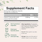 Liposomal Vitamin C 2,500mg, 240 Veggie Capsules | Highly Bioavailable Fat Soluble Form | Immune Support & Antioxidant Supplement | Liposomal Delivery for Superior Absorption | Non-GMO, Gluten Free