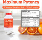 C-Salts Vitamin C Powder - 100% Pure Buffered Ascorbic Acid Powder for Daily Immune Support & Collagen Production - Stomach-Friendly Organic Vegan Non-GMO Sugar-Free - 84 Servings - Blood Orange, 8oz