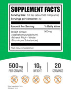 BulkSupplements.com Shilajit Extract Powder - Fulvic Acid Supplement, Shilajit Supplement - Gluten Free, 500mg per Serving of Shilajit Powder, 10g (0.35 oz) (Pack of 1)