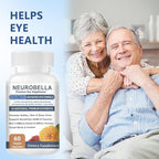 Neurobella Eye Formula， 15-in-1 Eye Nutritional Support Capsules - Containing carotenoids (Lutein, zeaxanthin, etc.),Bilberry Extract and Saffron, 60 Capsules