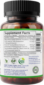 Advanced EyeCare | USDA Organic Eye Health Supplement with Lutein & Zeaxanthin | Maqui, Goji & Sea Buckthorn Extracts | 60-Day Supply | Vegan, Non-GMO, Made in USA