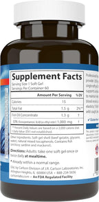 Carlson - Elite EPA Gems, 1000 mg EPA Fish Oil, Wild-Caught, Norwegian Fish Oil Supplement, Sustainably Sourced, Helps Maintain Healthy Triglyceride Levels, 60 Softgels