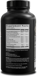 Alpha JYM X Advanced Testosterone Booster - Vitality, Optimization, DHEA, Ashwagandha, Boron, Shilajit, Fenugreek, Eurycoma, Damiana, Quercetin, DIM, JYM Supplemental Science (240 Capsules)
