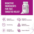 NERVE RENEW Advanced Nerve Support Supplement - 300mg Stabilized R-Alpha Lipoic Acid, Vitamin B Complex, Benfotiamine, Herbs for Fast-Acting Support - 3 Pack