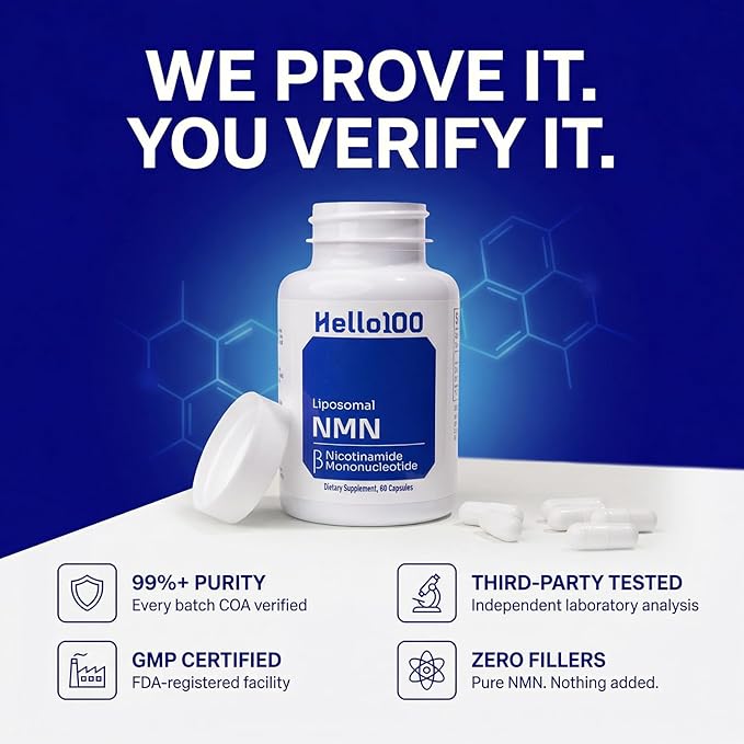 NMN Supplement 500mg - Delayed Release NAD+ for Longevity & Energy - Pure Nicotinamide Mononucleotide for Cellular Repair - High Absorption NMNH Alternative - 60 Day Supply