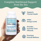 Maine Coast Sea Vegetables Seaweed Support Original Formula | Natural Source of Iodine from Seaweed | Daily Use Iodine Supplement | Organic Alaria, Sea Lettuce, Dulse & Bladderwrack blend | 60 Capsule
