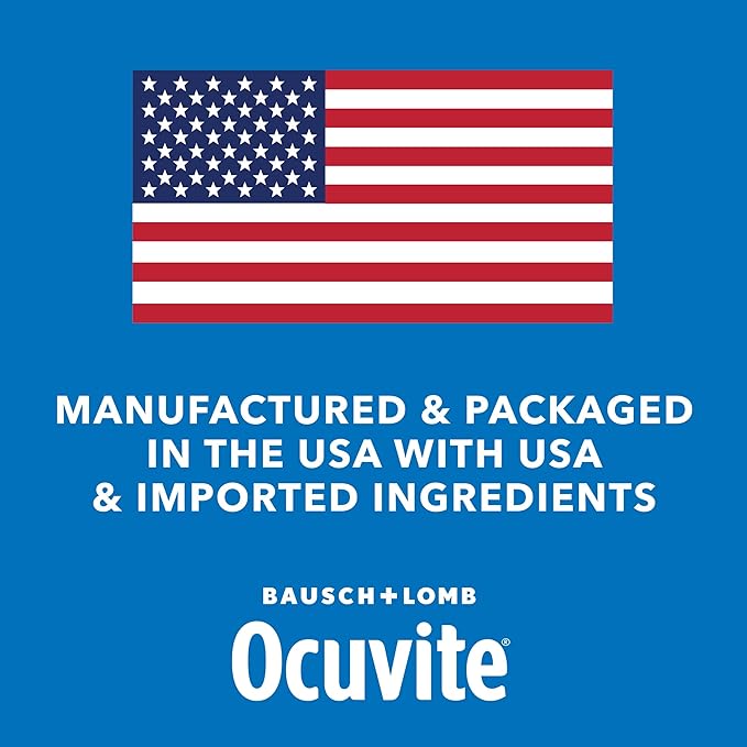 Ocuvite Eye Vitamin & Mineral Supplement, Lutein & Antioxidant Vitamins A, C, E, Zinc for Eye Health, Vitamins for Eyes, 120 Tablets (Pack of 4)