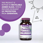 Bluebonnet Nutrition Albion Chelated Magnesium Vegetable Capsule, 200 mg, Stress Relief, Vegan, Non GMO, Gluten Free, Soy Free, Milk Free, Kosher, 60 Vegetable Capsule, 1 Month Supply