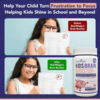 NutriMagic Kids Brain Booster+ Affron® Saffron Extract, 2IN1 Cognitive Support & Multivitamin D3, B6, B12, Zinc Gummies Supplement, Supports Focus, Attention, Memory, Mood Balance - 60 Peach Gummies