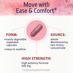 Bonawell Tart Cherry Capsule, 500mg Extract Per Capsule, Made from Montmorency Tart Cherries, Powerful Uric Acid Cleanse, Antioxidant Support, 8 Month Supply, 240 Capsules