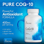 Infusions Pure Extra Strength CoQ10 400mg 200 Capsules High Absorption Gluten Free Non-GMO
