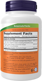 NOW Foods Supplements, Boswellia Extract 250 mg, plus Turmeric Root Extract, 120 Veg Capsules