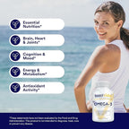 Research Verified Omega 3-1800mg Omega 3 Fish Oil - High 900mg EPA + 600mg DHA - No Aftertaste - 60 Softgel Capsules - 3 Bottles