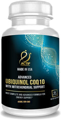 ACTIF Super Ubiquinol CoQ10 with Enhanced Mitochondrial Support, Non-GMO, Made in USA, 200mg, 120 Count