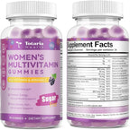 Totaria (2 Pcs) Sugar Free Multivitamin Gummies for Women 14+ w/Inositol, Iron, Folate, Biotin, Womens Daily Multivitamin Gummy w/Vitamin A, D, C, B, Support Hair, Skin, Energy, Immune, Grape Flavor