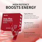 Iron Supplement, 30 Mg Iron Supplement for Women and Men, Promotes Red Blood Cell Production, Supports Iron Deficiency in Adults, 20 Ready-to-Drink Powder Sachets