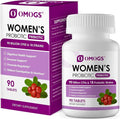OMOGS Women's Probiotic, with Cranberry Extract, Organic Prebiotics & Vitamin C, 90 Billion CFUs,18 Strains, Help for Boost Immune, Digestive, Gut Health & Women's Health, Gluten & Soy Free,90 Tablets