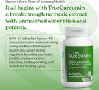 NatureCity True-Curcumin Turmeric Supplement | Non-GMO Tumeric and Curcumin 500mg Curcuma Capsules Vitamin Supplements | Up to 700% Increase in Absorption (30 Day Supply) | Supports Joints