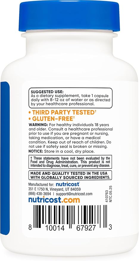 Nutricost KSM-66 Ashwagandha Root Extract 600mg, 60 Veggie Caps (2 Bottles) - 5% Withanolides - with BioPerine
