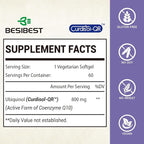 Liposomal Ubiquinol CoQ10 800 MG Softgel, High Absorption CoQ10 Ubiquinol Supplement, Active Coenzyme Q10 800mg, Powerful Antioxidant for Heart & Brain Function, Energy Production, 120 Vegan Softgels