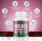 Uric Acid Cleanse & Detox with Tart Cherry, Celery Seed Uric Acid Supplement – Uric Acid Levels, Joint, Kidney and Sleep – 90 Veggie Capsules（2 Bottle）