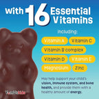 YUM-V'S - Kids Multivitamin Chewable Chocolate Bears - Multivitamin for Kids Supplement - 16 Vitamins & Minerals - Vitamins Including D, Zinc, C, B Complex & More, 60 Count (Pack of 2)