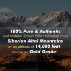 Shilajit Resin with Fulvic Acid & Trace Minerals, Original Siberian Shilajit Pure with 85+ Humic Acid Supplement Gel for Energy & Immune System - 100 Serving / 50g