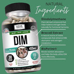 Kaya Naturals DIM Ultra (30 Capsules) | DIM Supplement for Women and Men | Vegetable Capsules with Broccoli Extract & BioPerine | Herbal Supplement for Hormonal Support, Acne, Menopause, and Prostate