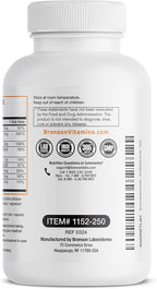 Bronson Vitamin B Complex with Vitamin C - Immune Health, Energy Support & Nervous System Support - Non-GMO, 250 Vegetarian Capsules