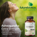 Futurebiotics Ashwagandha Extra Strength Stress & Mood Support with BioPerine - Non GMO Formula, 200 Vegetarian Capsules