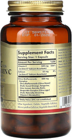 Solgar Ester-C Plus 500 mg Vitamin C with Citrus Bioflavonoids - 90 Capsules - Gentle & Non Acidic, Well Retained - 24-Hour Immune Support - Non-GMO, Gluten Free - 90 Servings